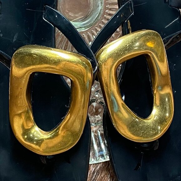 Jeffrey Campbell Linques Flip Flop | Black/Gold | Women’s 7 | Pre-Loved - Picture 5 of 8